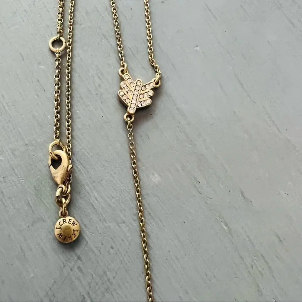 J. Crew Y chain Arrow Necklace